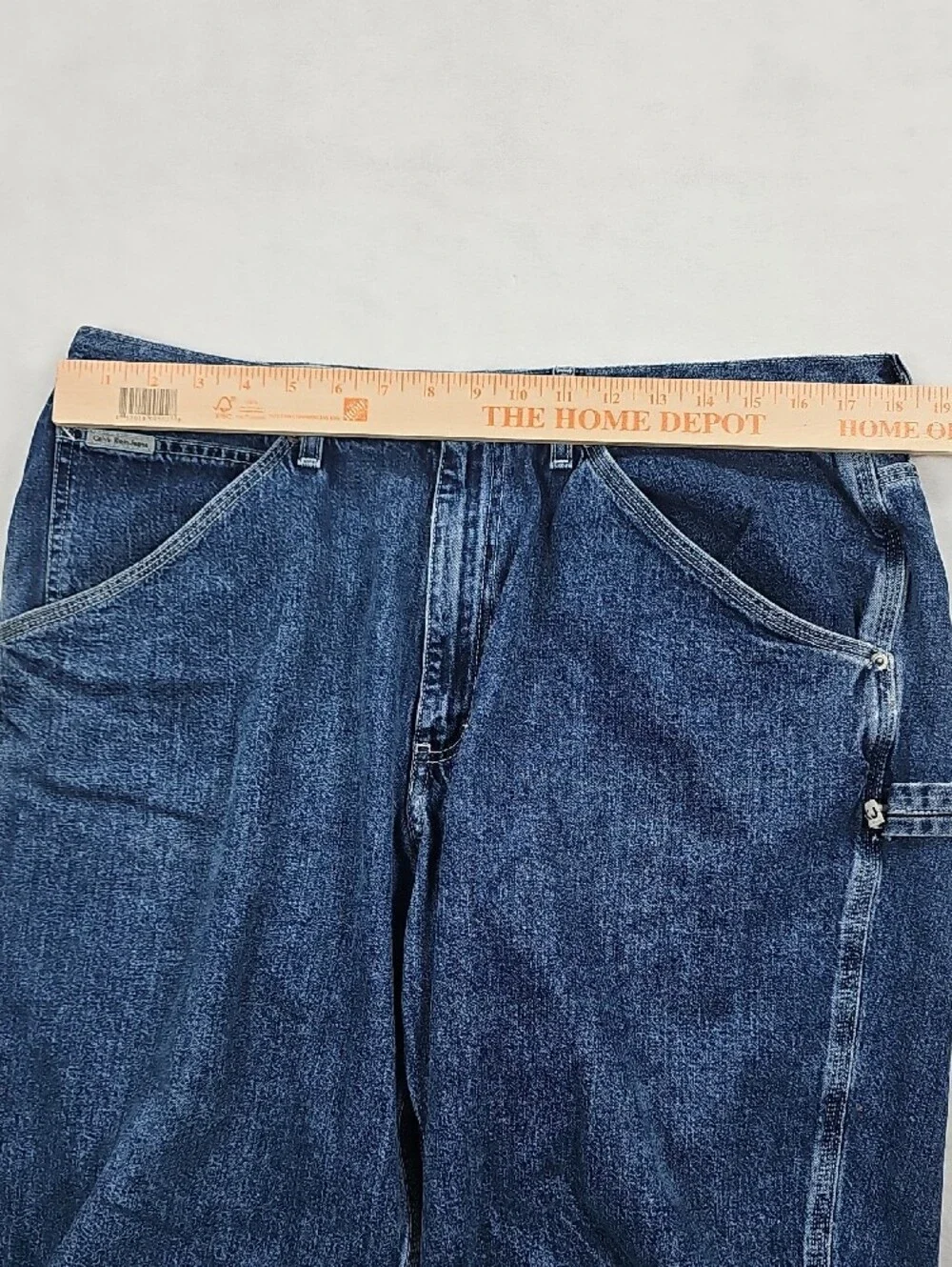 Calvin Klein Navy Blue Carpenter Denim Shorts
